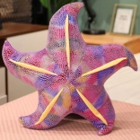 Purple plush starfish pillow 20 cm