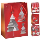Cadeautas L 31 × 40 × 12 cm – kerstmotieven