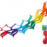 Colorful paper garland 3 m