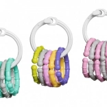 Rattle Ring with 5 Colorful Charms
