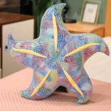 Plush blue starfish pillow 20 cm