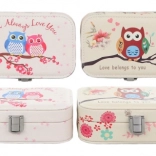 Jewelry Box with Little Owl Motif and Mirror