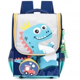 School Backpack Dinosaur with Locomotive Bag