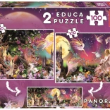 Puzzle Panorama Fairy Tale Fairies 2x100 Pieces