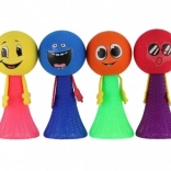 Bouncy foam ball with character 10 cm, assorted colors