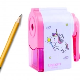 Pencil Sharpener with Crank Unicorn Pink