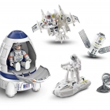 Space set with rocket and 2 astronaut figures