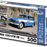 Retro Cars Puzzle Škoda 1202 STW VB 500 pieces