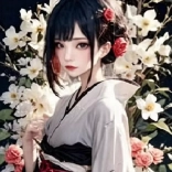 Diamantové malování Dívka v kimonu