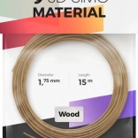 filament wood pro for 3d printing and 3d pens, brown 1.75 mm, 15 m