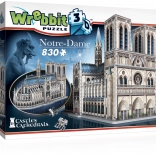3D puzzle Notre-Dame Cathedral by WREBBIT, 830 pieces