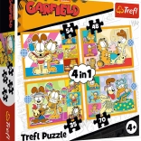 Puzzle TREFL Garfield loves lasagna 4in1