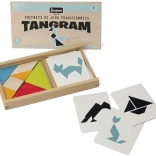 Jeujura tangram with templates in a wooden box