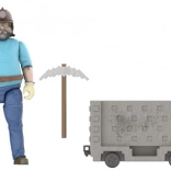 Minecraft Movie Steve with Minecart – Action Figure with Mining Cart