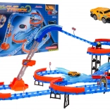 Racing Track with Ladder, 90 Pieces, with LED Car