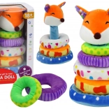 Plyšová vzdělávací pyramida s liškou 27 cm