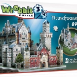 WREBBIT 3D Puzzle Neuschwanstein Castle – 890 Pieces