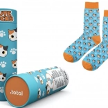 Cotton Socks with Blue Kitten