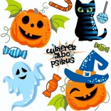 Iron-on Halloween patches – small sheet