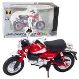 Retro red metal motorcycle 1:12