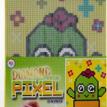 Peinture diamant sur châssis Grafix Pixel cactus 15 × 20 cm