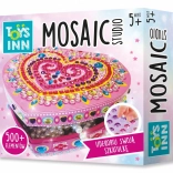 Creative Mosaic Heart-Shaped Jewelry Box Set