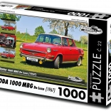 Puzzle Retro Cars ŠKODA 1000 MBG De Luxe 1000 pieces