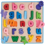 Puzzle alphabétique en bois – lettres minuscules BIGJIGS BABY