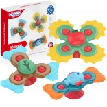 Woopie Baby Sensory Spinner 3-in-1 – Set of Colorful Suction-Cup Toys