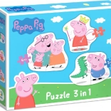Peppa Pig Puzzle – Family 3-in-1 (2, 3 and 4 pieces) DODO