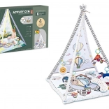 Baby mat with canopy and musical accessories