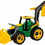 Kindertractor met voorlader en graafarm