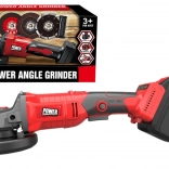 Kids' red battery-powered grinder with interchangeable discs