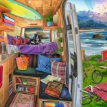 RAVENSBURGER Puzzle View from the Caravan XXL 500 Pieces