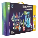 Magnetic Marble Run 80 Pieces with Light and Music