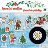Christmas Stamp Set for Kids, 9 pcs with Blue Ink Pad