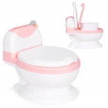 Toilet potty with removable insert, closed child toilet seat and brush ECOTOYS