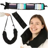 Utazó párna tároló hellyel fekete