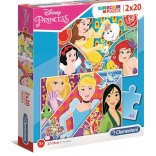 puzzle 2×20 pieces Super Color – princesses