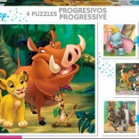 Educa puzzle Disney fairy tales 4in1