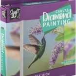 Diamond Painting on Frame Hummingbird 18x18 cm