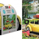 Puzzle in a Tin Box VOLKSWAGEN Beetle at the Campsite 550 Pieces