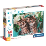 CLEMENTONI Puzzle 60 pieces – kittens in a basket