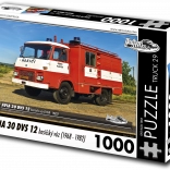Puzzle Retro Cars Truck AVIA 30 DVS 12 Fire Engine 1000 Pieces