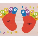 Wooden Educational Puzzle TOOKY TOY - Learning Numbers and Colors