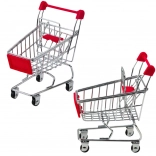 Mini metal shopping cart for kids and dolls – decoration and organizer