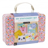 Petit Collage creative suitcase – animal letter set