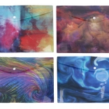 Plastic document folder with snap A4, mixed colors