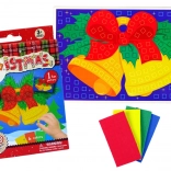 DIY kolorowa świąteczna mozaika dzwonek