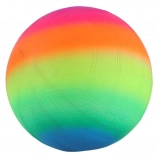Rubber Beach Ball with Palm and Rainbow Pattern 22cm